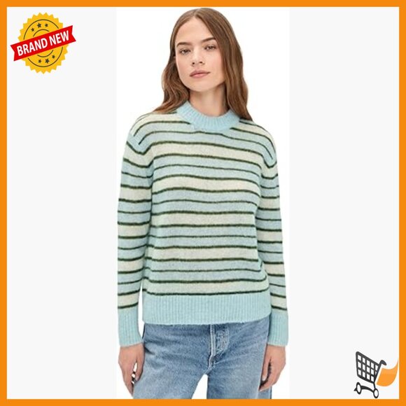 Oversized Alpaca Pullover Sweater Lightweight Knit Crew Neck Long Sleeve